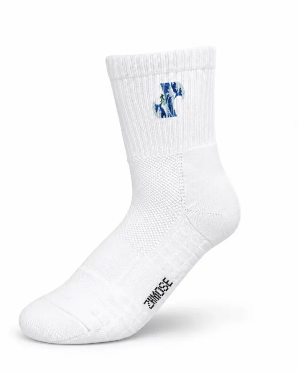 Page Wave Crew Socks · White